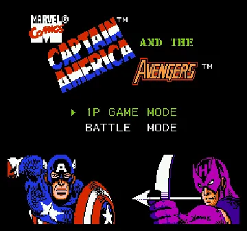 Captain America and the Avengers (Australia) screen shot title